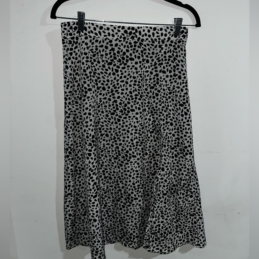 SHEIN Dalmatian print midi skirt